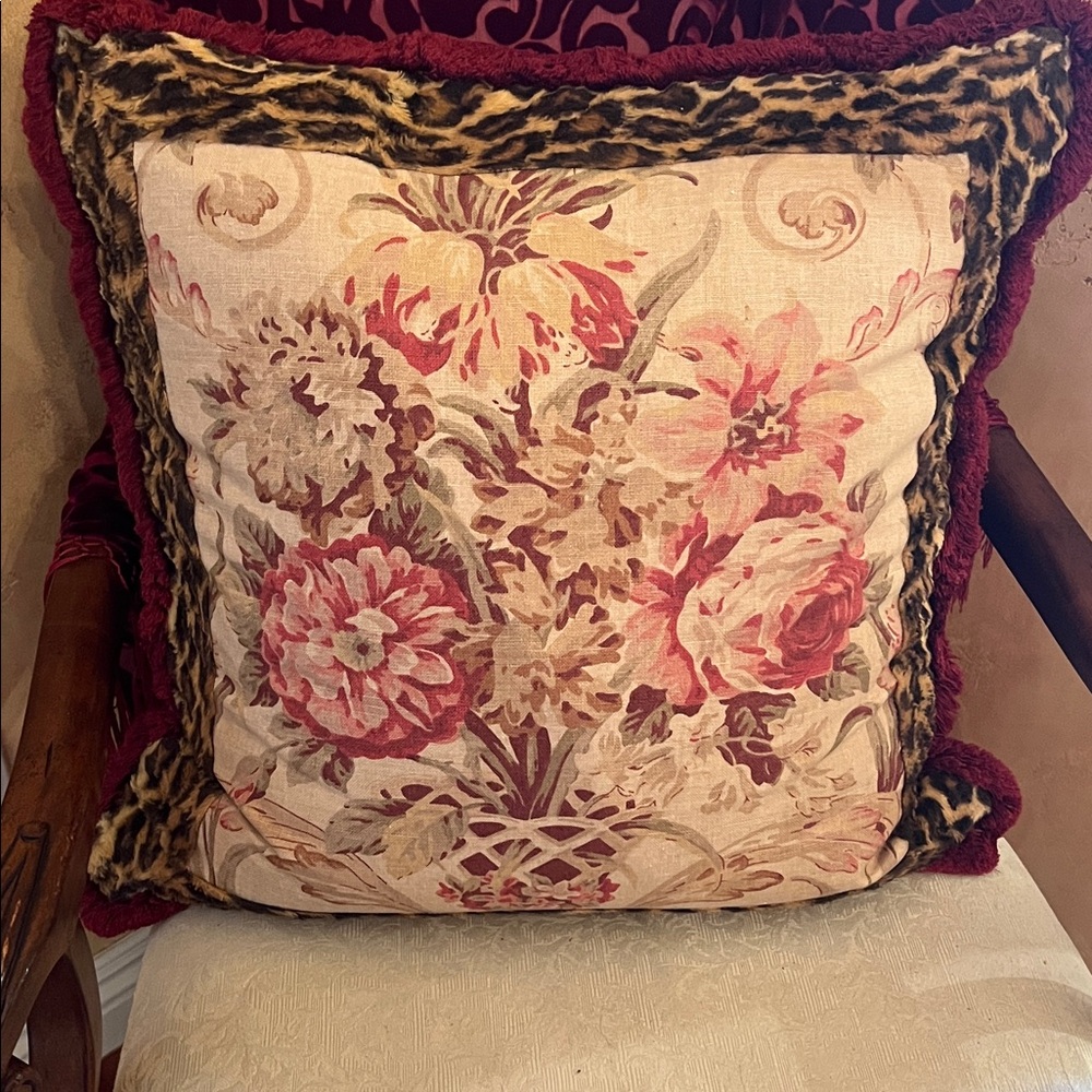 Vintage Guinevere Ralph Lauren Floral Pillow 22 x 22